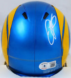 Odell Beckham Jr. Autographed Los Angeles Rams Speed Mini Helmet-Beckett W Holo