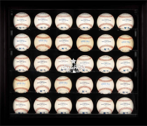 Houston Astros Logo Black Framed 30-Ball Display Case