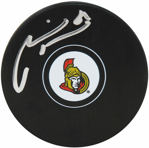 Marian Hossa Signed Ottawa Senators Logo Hockey Puck - (SCHWARTZ SPORTS COA)