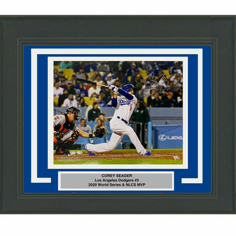 FRAMED Autographed/Signed COREY SEAGER LA Dodgers 16x20 Photo Fanatics COA