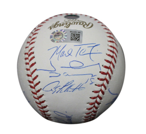 2009 New York Yankees Team Signed World Series Baseball 9 Sigs Steiner 33934