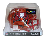 John Lynch Autographed Tampa Bay Buccaneers Flash Mini Helmet HOF BAS 37034
