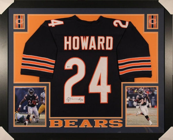 Jordan Howard Signed Bears 35x43 Custom Framed Jersey (Beckett) Rookie R.B.