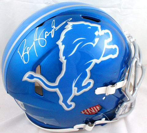 Barry Sanders Autographed Detroit Lions F/S Flash Speed Authentic Helmet-BAWHolo