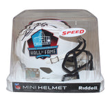 Ray Lewis Autographed/Signed Hall Of Fame Speed Mini Helmet Beckett 37456