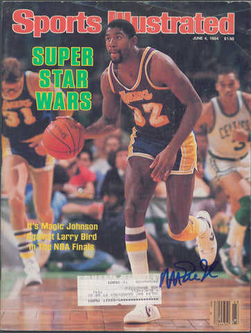 Lakers Magic Johnson Signed June 1984 Sports Illustrated Magazine BAS #MJ15320