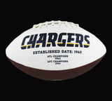 Melvin Gordon Signed Los Angeles Chargers Embroidered NFL Football - "Bolt Up"