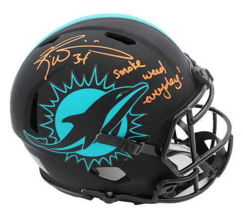 Ricky Williams Signed Miami Dolphins Speed Authentic Eclipse Helmet w-" Smoke We