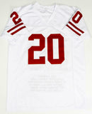 Earl Campbell Autographed White College Style Jersey STAT 4 w/ HT - JSA W Auth *