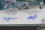 Eagles QB Legends Vick McNabb Jaworski Cunningham Signed Framed 16x20 Photo JSA