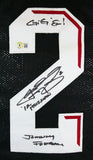 Johnny Manziel Autographed Black College Style Jersey w/3 Insc.-Beckett W Holo