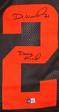 Denzel Ward Autographed Brown Pro Style Jersey w/Insc.-Beckett W Hologram *Black