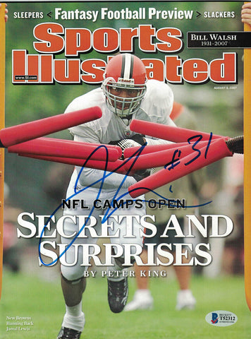 Jamal Lewis Signed Cleveland Browns 2007 Sports Illustrated Magazine BAS 27329