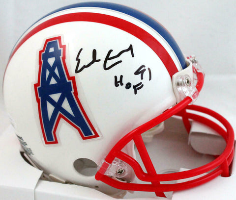 Earl Campbell Signed Houston Oilers 81-96 TB Mini Helmet W/ HOF- JSA W *Black