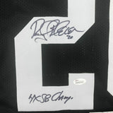 FRAMED Autographed/Signed ROCKY BLEIER 33x42 Pittsburgh Black Jersey JSA COA