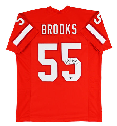 Derrick Brooks Authentic Signed Orange Throwback Pro Style Jersey BAS Witnessed