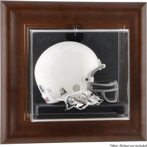 Arkansas Brown Framed Wall-Mountable Mini Helmet Display Case - Fanatics