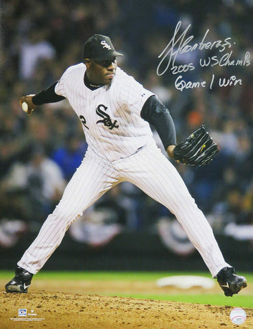 Jose Contreras Signed White Sox 2005 WS 16x20 Photo w/Champs, Game 1 Win -SS COA