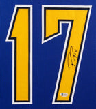 Philip Rivers Signed Los Angeles Chargers Blue Jersey 35x43 Framed (Beckett COA)