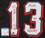 Ari Lehman Signed Friday 13 Jersey "JASON 1" & "F*** YOU FREDDY!" (Beckett COA)