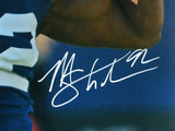 Michael Strahan Autographed New York Giants 16x20 Flex Blue Photo-Beckett W Holo