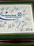 2014 Deutsche Bank Championship Signed Flag Framed to 27x20 w/ 21 Autographs JSA