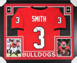 Roquan Smith Signed Georgia Bulldogs 35x43 Custom Framed Jersey Beckett Hologram