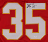 Christian Okoye Signed Chiefs Jersey (JSA Hologram) NFL Rushing Yards Ldr 1989