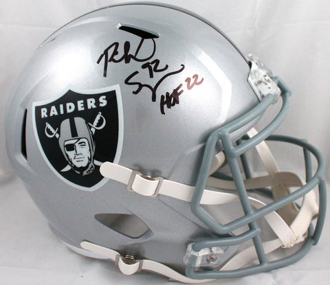 Richard Seymour Autographed Oakland Raiders F/S Speed Helmet w/HOF-BeckettW Holo