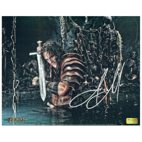 Jason Momoa Autographed 2011 Conan the Barbarian Water Battle 8x10 Photo