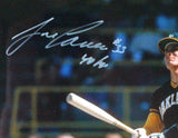 Jose Canseco Autographed Oakland 8x10 Batting Photo w/ 40/40- JSA W *White TL