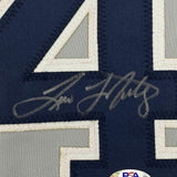 FRAMED Autographed/Signed TINO MARTINEZ 33x42 New York Grey Jersey PSA/DNA COA
