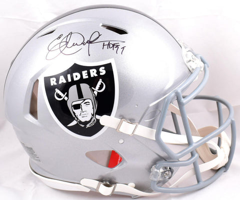 Eric Dickerson Signed F/S Raiders Speed Authentic Helmet w/ HOF- Beckett W Holo