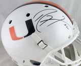 Ray Lewis Autographed Miami Hurricanes White Schutt F/S Helmet - JSA Auth *Black