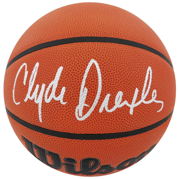 Clyde Drexler Signed Wilson Indoor/Outdoor NBA Basketball - (SCHWARTZ COA)