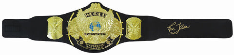 Ric Flair Signed WWE Winged Eagle World Champ Black Rep Wrestling Belt -(SS COA)
