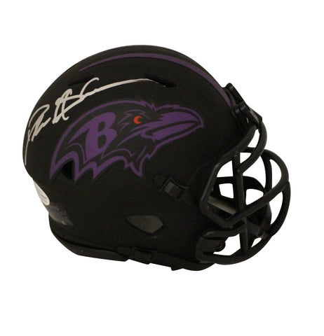 Deion Sanders Autographed Baltimore Ravens Eclipse Mini Helmet BAS 30559