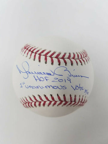 MARIANO RIVERA Signed "HOF 2019" "1st Unanimous Vote" Baseball STEINER LE 42