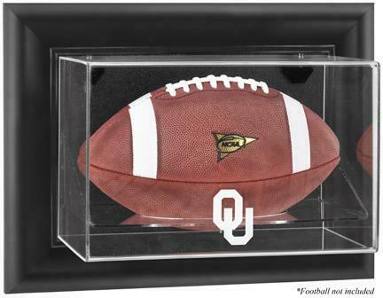 Oklahoma Sooners Black Framed Wall-Mountable Football Display Case - Fanatics