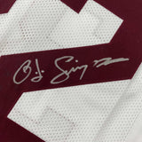 Autographed/Signed OJ O.J. Simpson USC White Football Jersey JSA COA