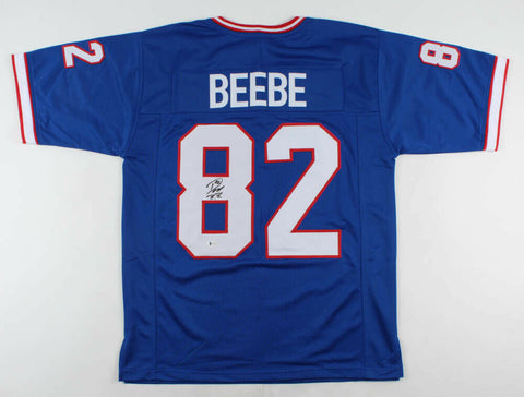 Don Beebe Signed Bills Jersey (Beckett COA) Buffalo Wide Receiver (1989-1994)