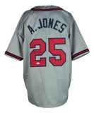 Andruw Jones Signed Custom Gray Pro Style Baseball Jersey JSA ITP