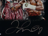 Floyd Mayweather Signed 16x20 vs Double Image Red Shorts Photo- Beckett Auth