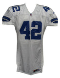 Chris Warren Autographed Dallas Cowboys Game Issued White Jersey BAS 33608