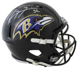 Ravens Ray Lewis Signed Full Size Speed Rep Helmet w/ Silver Sig BAS Witnessed