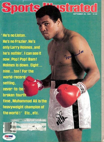Muhammad Ali Autographed Signed Sports Illustrated Magazine PSA/DNA #H56341