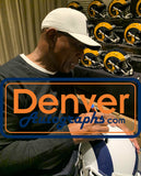 Eric Dickerson Autographed Los Angeles Rams F/S Flat White Helmet HOF BAS 28121