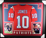 MAC JONES (Patriots red SKYLINE) Signed Autographed Framed Jersey Beckett