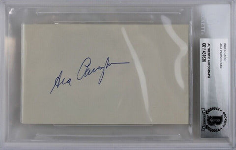 Ara Parseghian Signed Index Card (Beckett) Passed Away 2017 / Notre Dame Coach