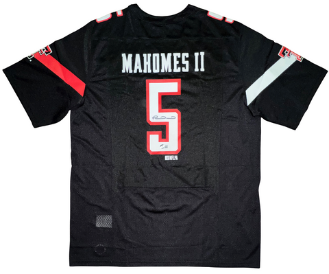PATRICK MAHOMES II SIGNED TEXAS TECH RED RAIDERS #5 UNDER ARMOUR JERSEY BECKETT